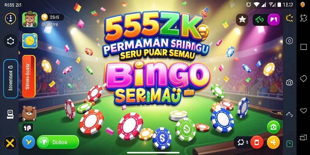 Screenshot gameplay 555ZK yang menampakkan keseruan bermain Bingo.