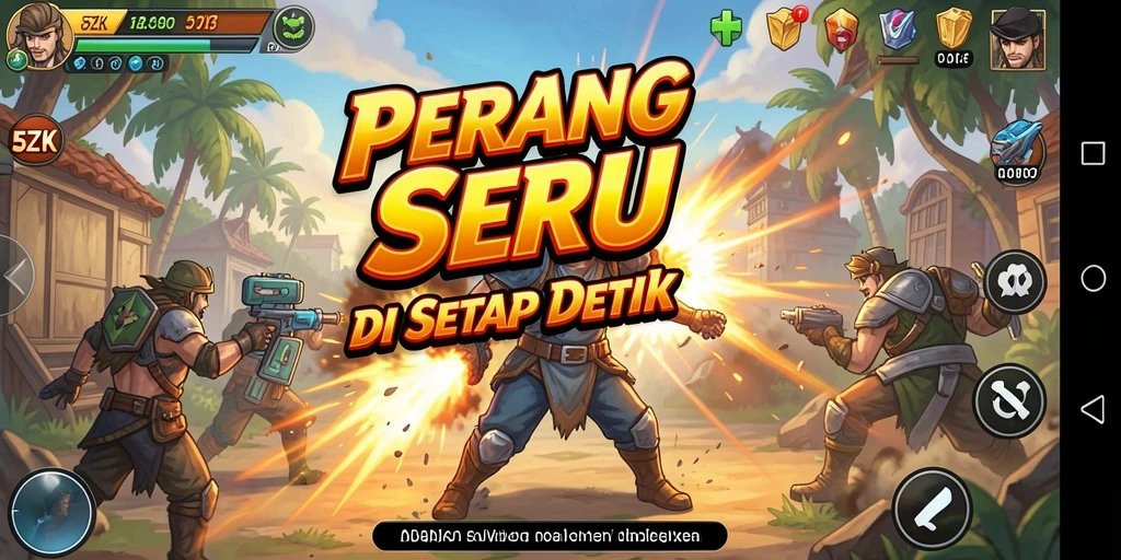 Tampilan gameplay seru dengan aksi mendebarkan dalam 5ZK.