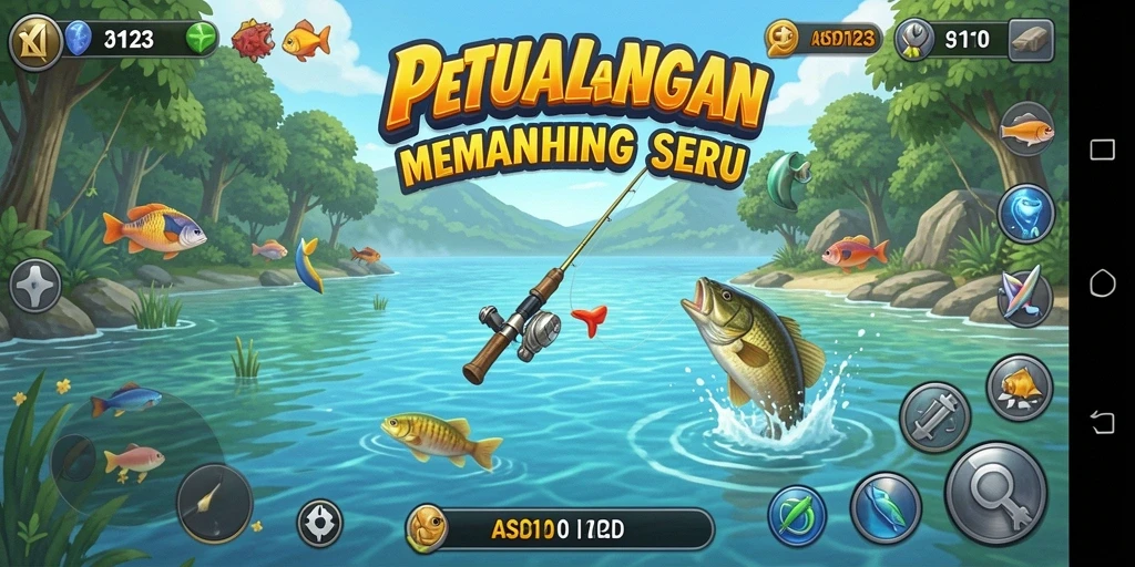 Tangkapan ikan yang besar dalam gameplay ASD123.