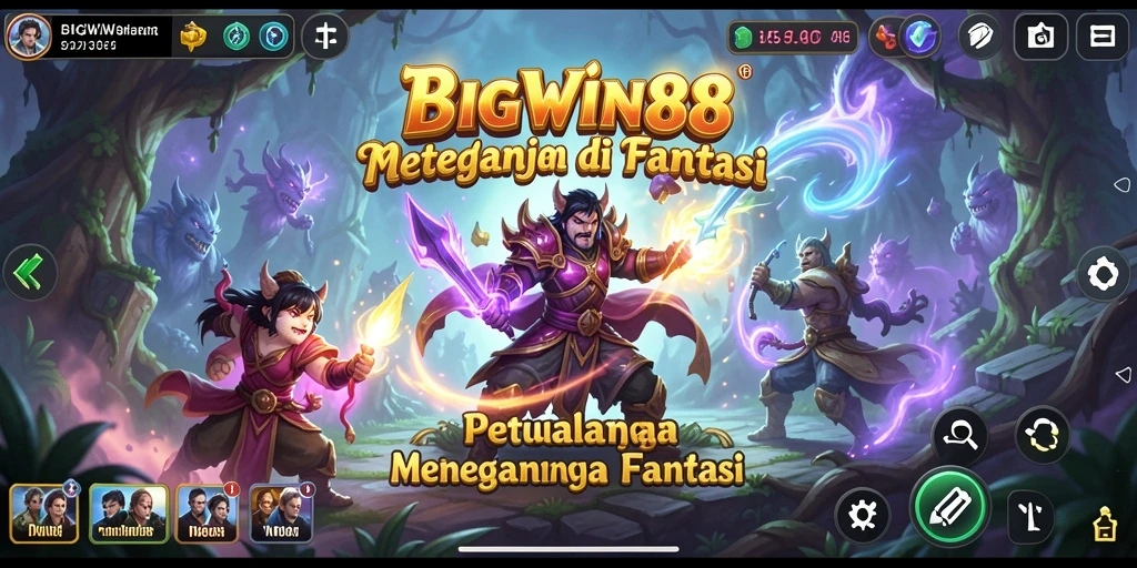 Tangkapan layar utama menampilkan gameplay seru dalam dunia petualangan.