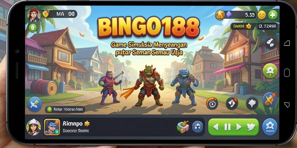 Tampilan gameplay BINGO188 yang penuh warna dan interaktif.