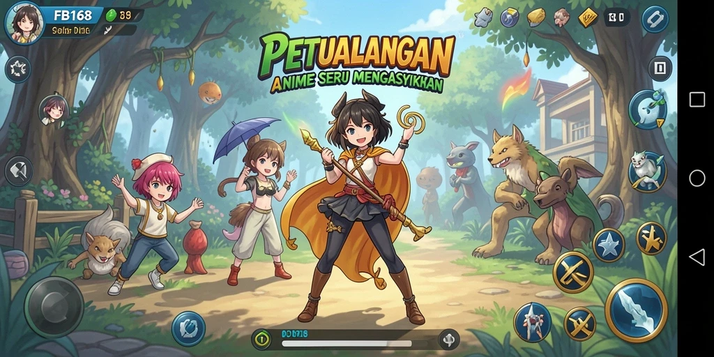 Tampilan seru dari gameplay <strong>FB168</strong> yang penuh aksi dan karakter anime.