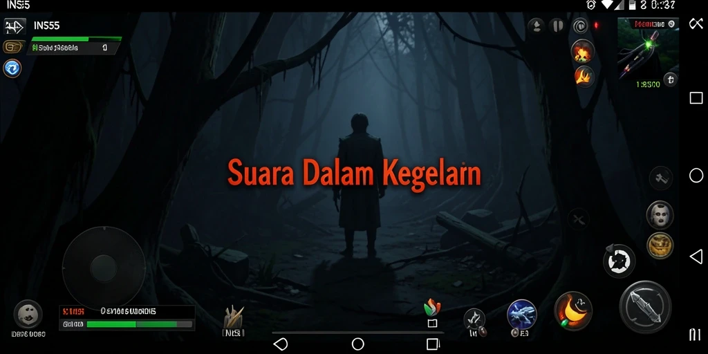 Tampilan gameplay menegangkan dengan suasana horror yang mendalam.