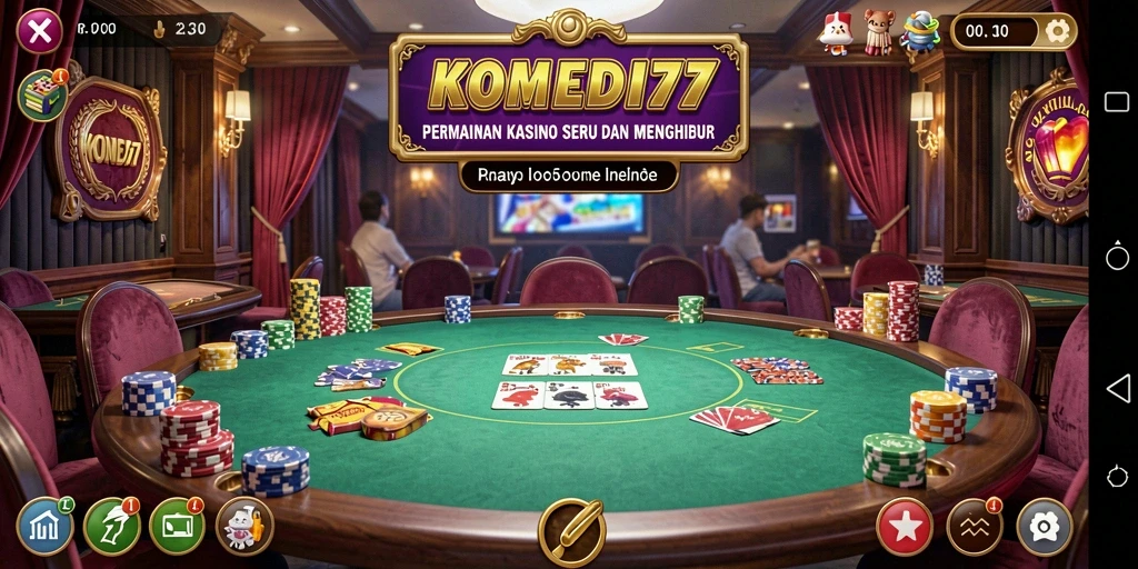 Tampilan gameplay menarik dalam KOMEDI77, penuh aksi Kasino.