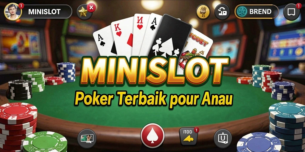Tampilan gameplay seru di MINISLOT dengan aksi poker yang memukau.