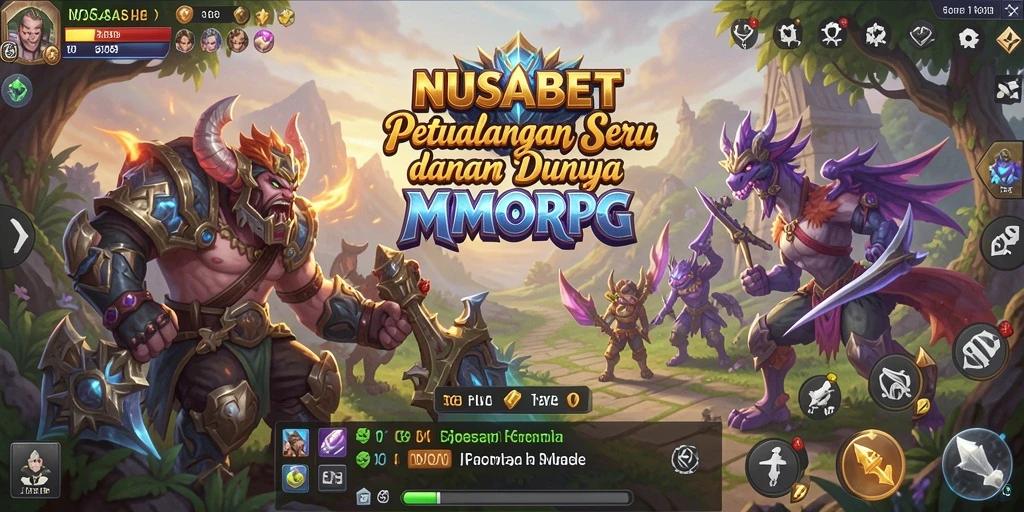 Screenshot dari gameplay NUSABET yang menampilkan aksi seru MMORPG.