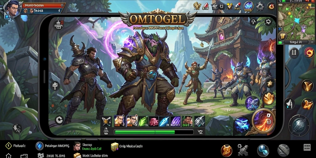 Screenshot gameplay OMTOGEL yang mendebarkan dalam aksi MMORPG.