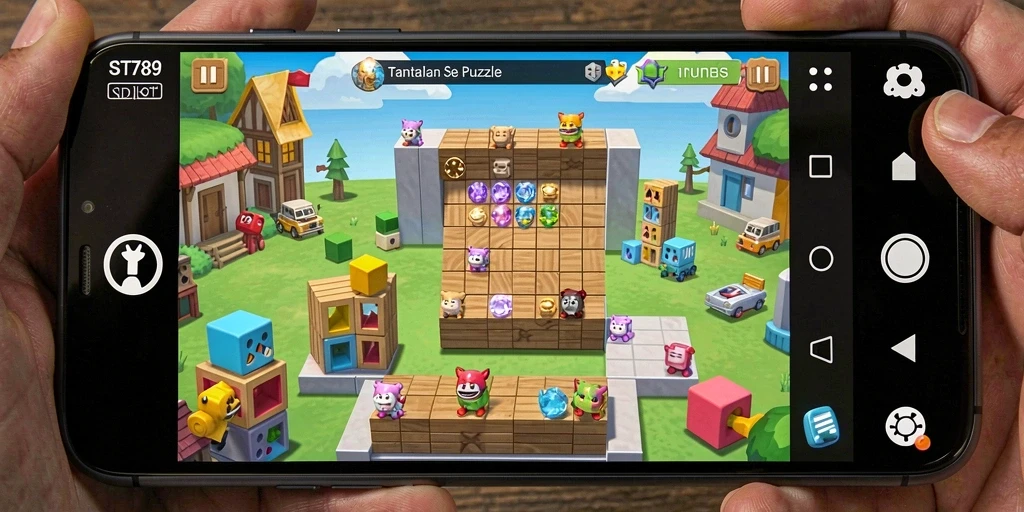 Tampilan gameplay ST789 dengan tantangan puzzle yang menarik.