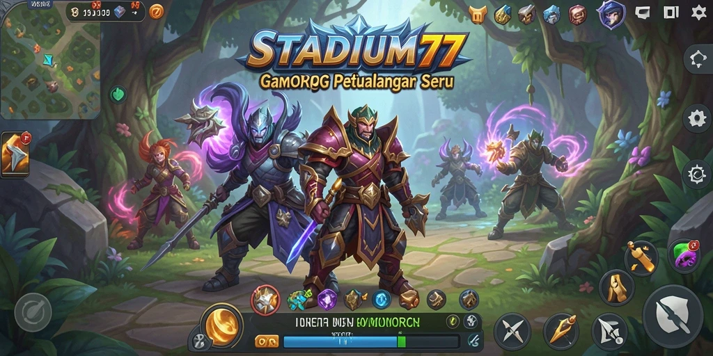Gameplay STADIUM77 menampilkan aksi seru di dunia MMORPG.