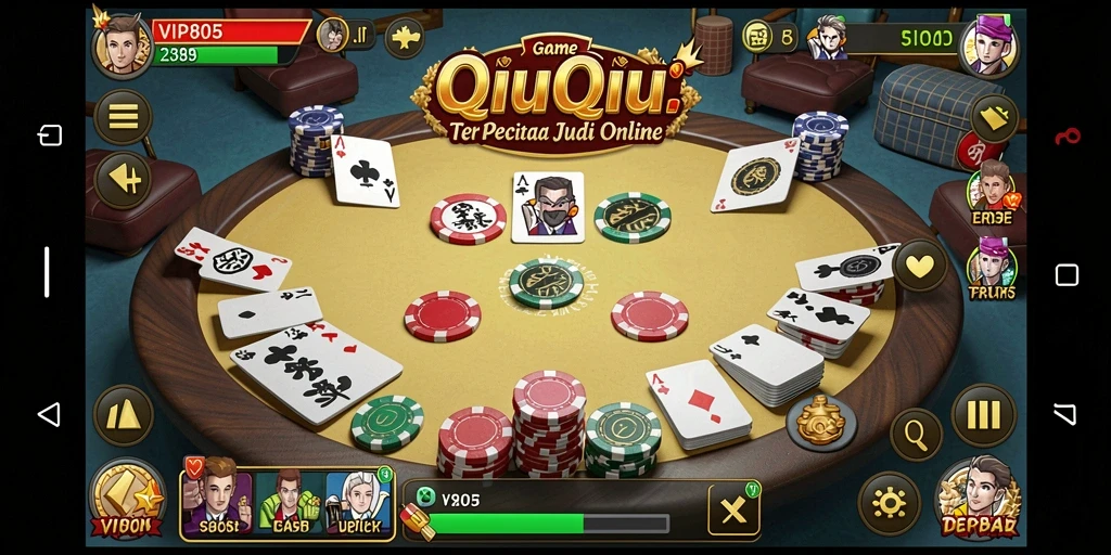 Gameplay seru QiuQiu di aplikasi VIP805.