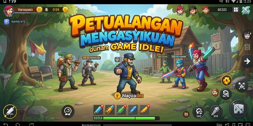 Screenshot gameplay Y89 yang menunjukkan aktivitas pengumpulan sumber daya.